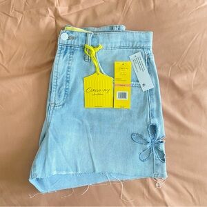 Circus NY by Sam Edelman High Rise Denim Shorts x Sparkle Ghost pillow 👻